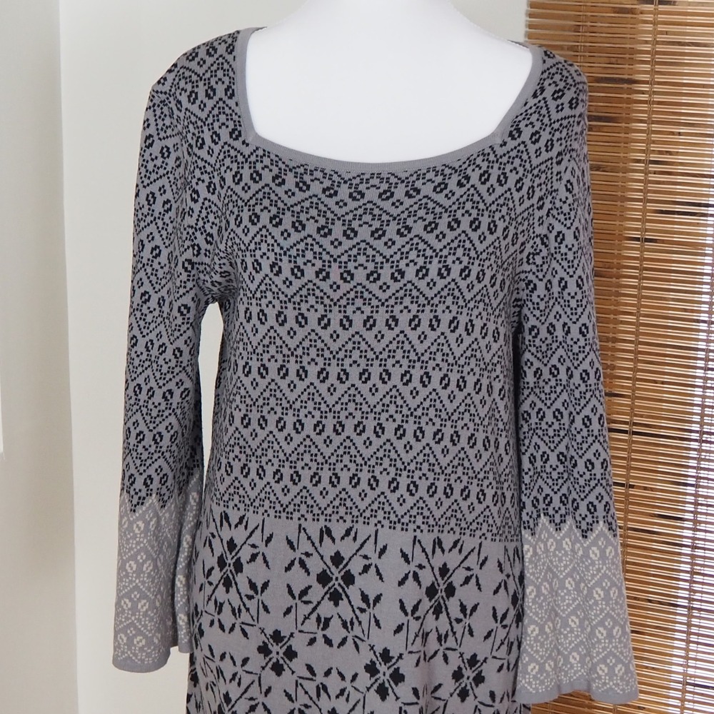 Gudrun Sjoden‎ Organic Cotton Knit Sweater Dress Tunic Sz Large Nordic Cottage